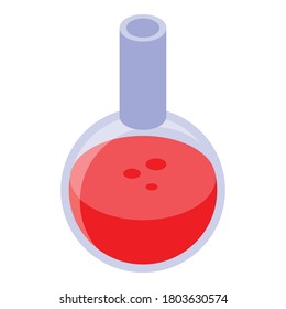 Testen Sie das Symbol für molekulare Küche. Isometric of test flask molekulare Küche Vektorsymbol für Webdesign einzeln auf weißem Hintergrund
