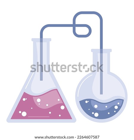 test flasks laboratory equipment icon