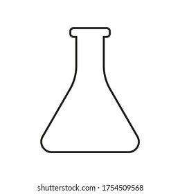 Test fluid test tube vector icon, outline