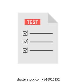 Test form icon, vector illustration
