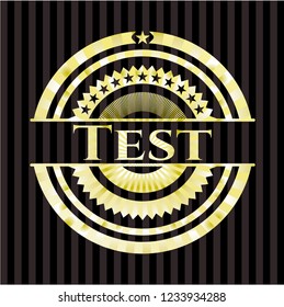 Test gold badge or emblem
