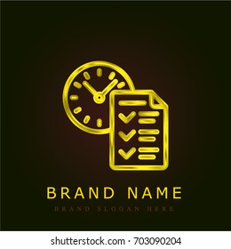 Test golden metallic logo