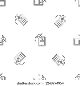 Test A graduate pattern seamless vector repeat geometric for any web design