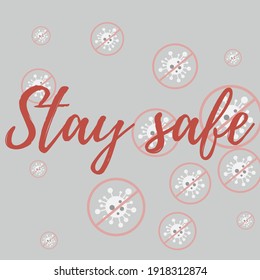 Prueba Gris Stay Safe Gray Coronavirus Tipo Papel tapiz. Pandemia Covid-19 Silver Wish Healthcare Ilustración Enferma. Detener La Cuarentena De Covid Tenga Cuidado El Peligro Signo De La Epidemia De Flauta De Asia Roja.