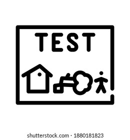 test house tree child line icon vector. test house tree child sign. isolated contour symbol black illustration