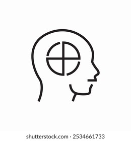 test human head icon sign vector