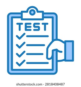 Test Icon Blue Dualtone Design Vector Illustration