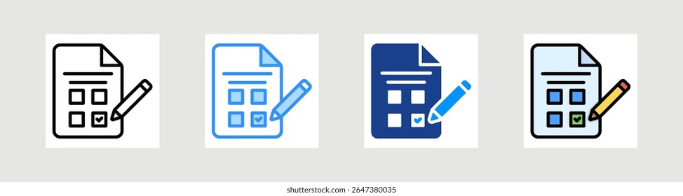 Test Icon Collection Set Multiple Style
