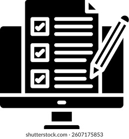 Test Icon Glyph Vector Illustration
