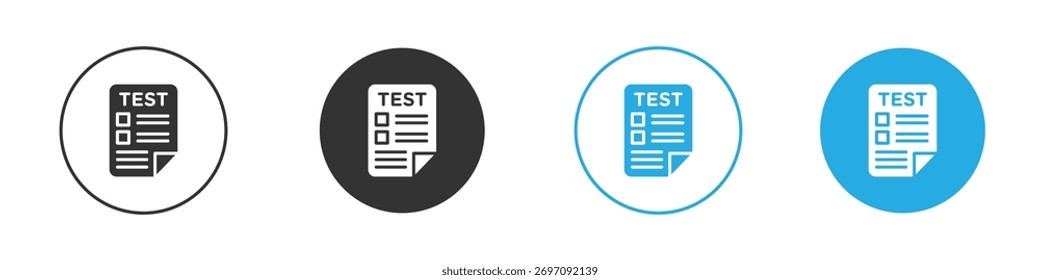 Test icon. Graphic icon design template