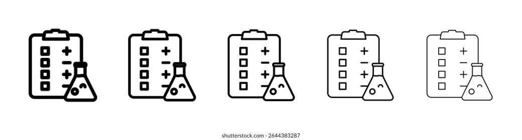Grafikset für Testsymbole. trendige Strichlinienart