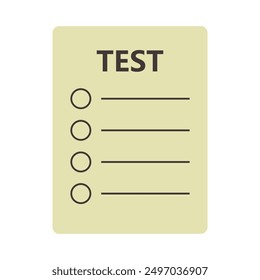 Icono de prueba ilustrado sobre fondo