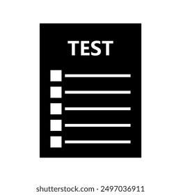 Test icon illustrated on background