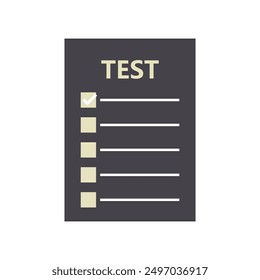 Test icon illustrated on background