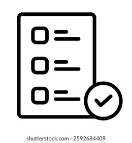 Test icon illustration in line style. Perfect for website mobile app presentation. Suitable for any user interface and user experience