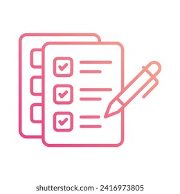 Test icon isolate white background vector stock illustration