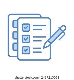 Test icon isolate white background vector stock illustration