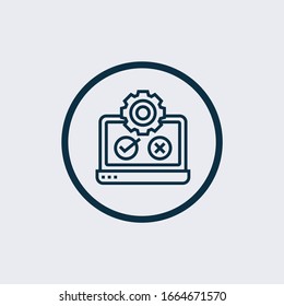 test icon isolated on white background from agile collection. test icon trendy and modern test symbol for logo, web, app, UI. test icon flat vector illustration for graphic and 