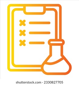 Testsymbol mit isolierter Vektorgrafik und transparentem Hintergrund