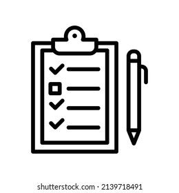 Icono de prueba. Diseño De Estilo De Arte De Línea Aislado En Fondo Blanco