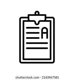 Test Icon. Line Art Style Design Isolated On White Background