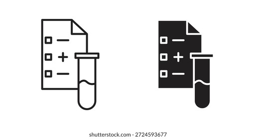 Test icon with line and silhouette versions.