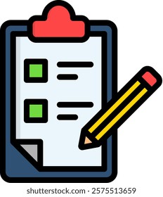 Test Icon Lineal Color Vector Illustration
