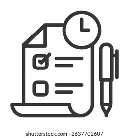 Test Icon Lineal Style Vector Illustration