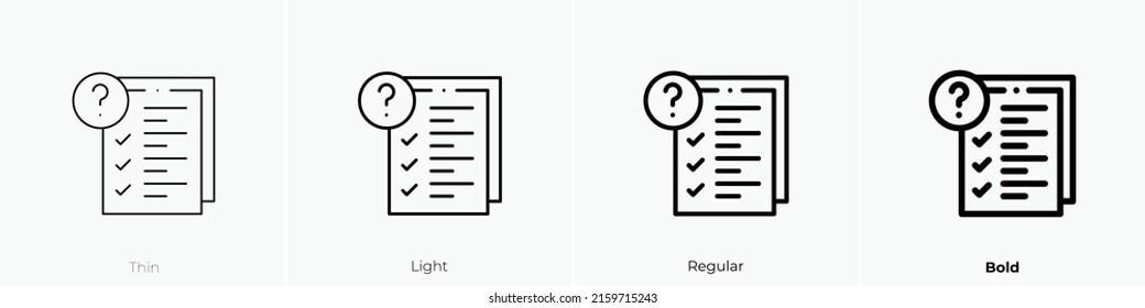 test icon. Linear style sign isolated on white background. Vector illustration.