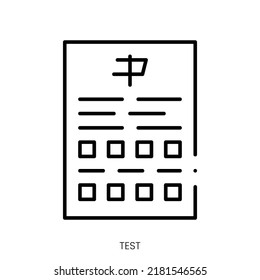 test icon. Linear style sign isolated on white background. Vector illustration