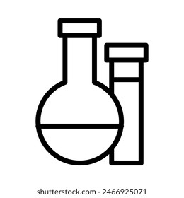 test icon or logo illustration outline black style	

