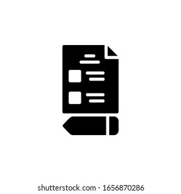 icono de prueba. icono del curso y del aprendizaje en línea. Perfecto para aplicaciones, web, logotipo y plantilla de presentación. diseño de icono estilo sólido