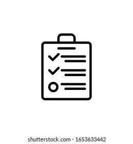 test icon. Online Learning icon. Perfect for application, web, logo and presentation template. icon design line style