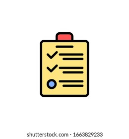 test icon. online learning icon. perfect for application, web, logo and presentation template. icon design filled line style