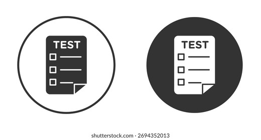 Test icon. Simple vector illustration. Silhouette Icon Set.