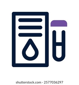 test icon. vector dual tone icon for your website, mobile, presentation, and logo design.