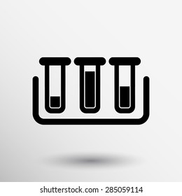 test icon vector fluid symbol flask glass chemistry experiment.