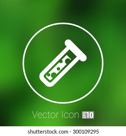test icon vector fluid symbol flask glass chemistry experiment.