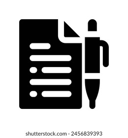 icono de prueba. icono de glifo de Vector para su Sitio web, móvil, presentación y diseño de logotipo.