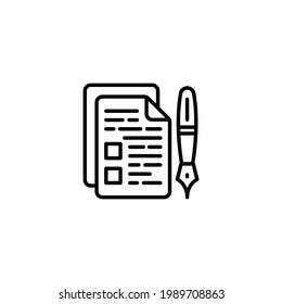 Test icon in vector. Logotype