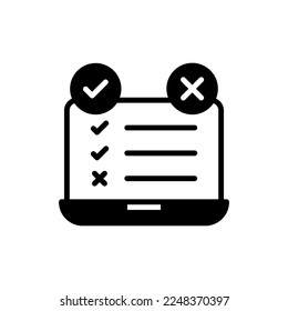 Test icon in vector. Logotype