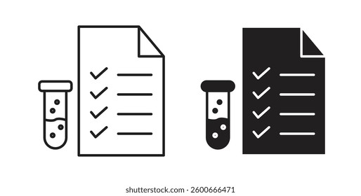 Test icons graphics set vectors