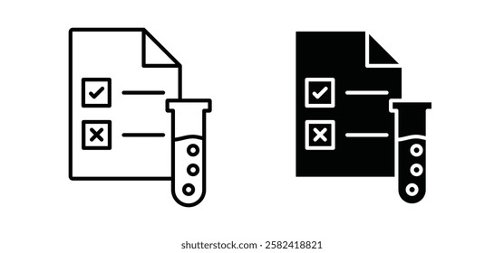 Test icons pack vectors in black flat and strokes