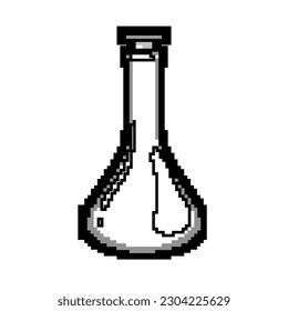 test laboratory glassware game pixel art retro vector. bit equipment glass, medicine test laboratory glassware. old vintage illustration