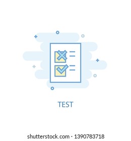 test line concept. Simple line icon, colored illustration. test symbol flat design. Can be used for UI/UX