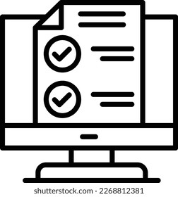 Test Line Vector Icon Design