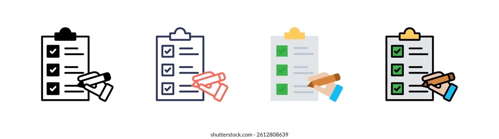 Test Multi Style Icon Set Vector