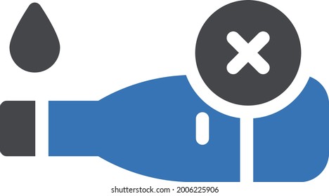 test negative vector glyph colour icon