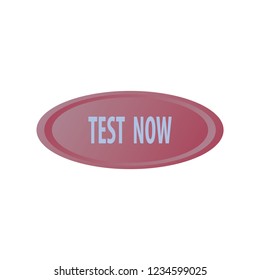 Test now vector button, web design element