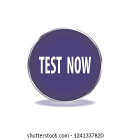 Test now vector button, web design element